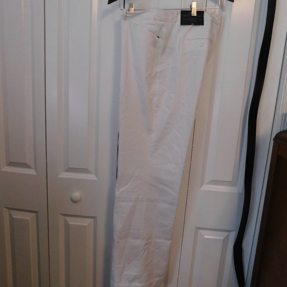 Worthington White Modern Fit Trouser Leg Size 18